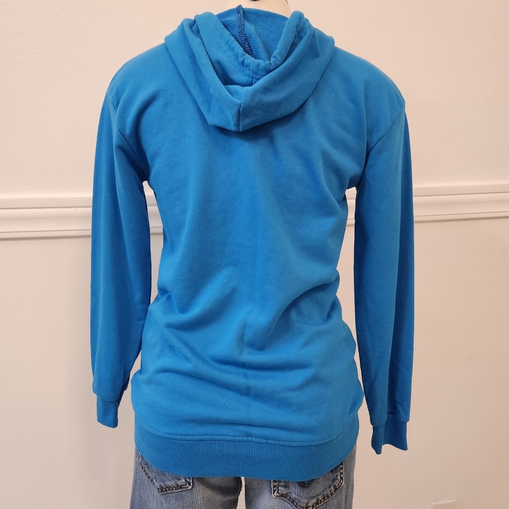 Pangaia X Haroshi BE@RBRICK Recycled Cotton Hoodie Cobalt Blue Unisex - Picture 13 of 13